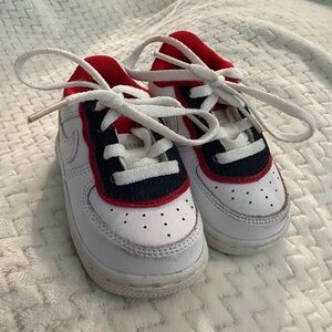 Nike Kids White and Red Sneakers